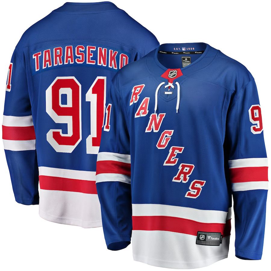 Men New York Rangers #91 Vladimir Tarasenko Fanatics Branded Royal Premier Breakaway Player NHL Jersey->new york rangers->NHL Jersey
